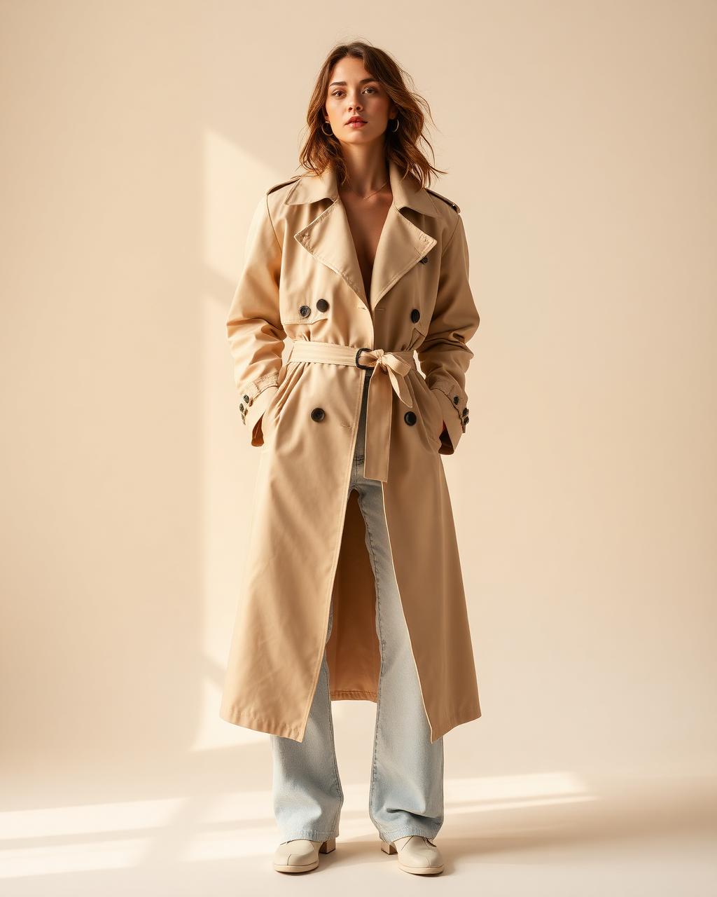 Trench coat outerwear, Tessio Leisures layering